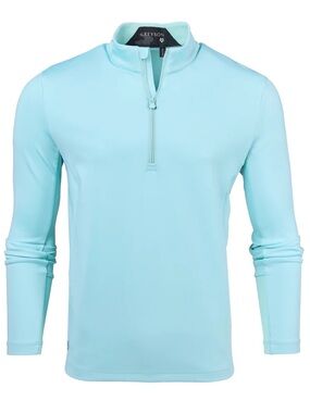 Like New Men’s Grayson Sequoia Quarter-Zip Topaz Blue Size M